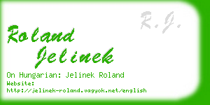 roland jelinek business card